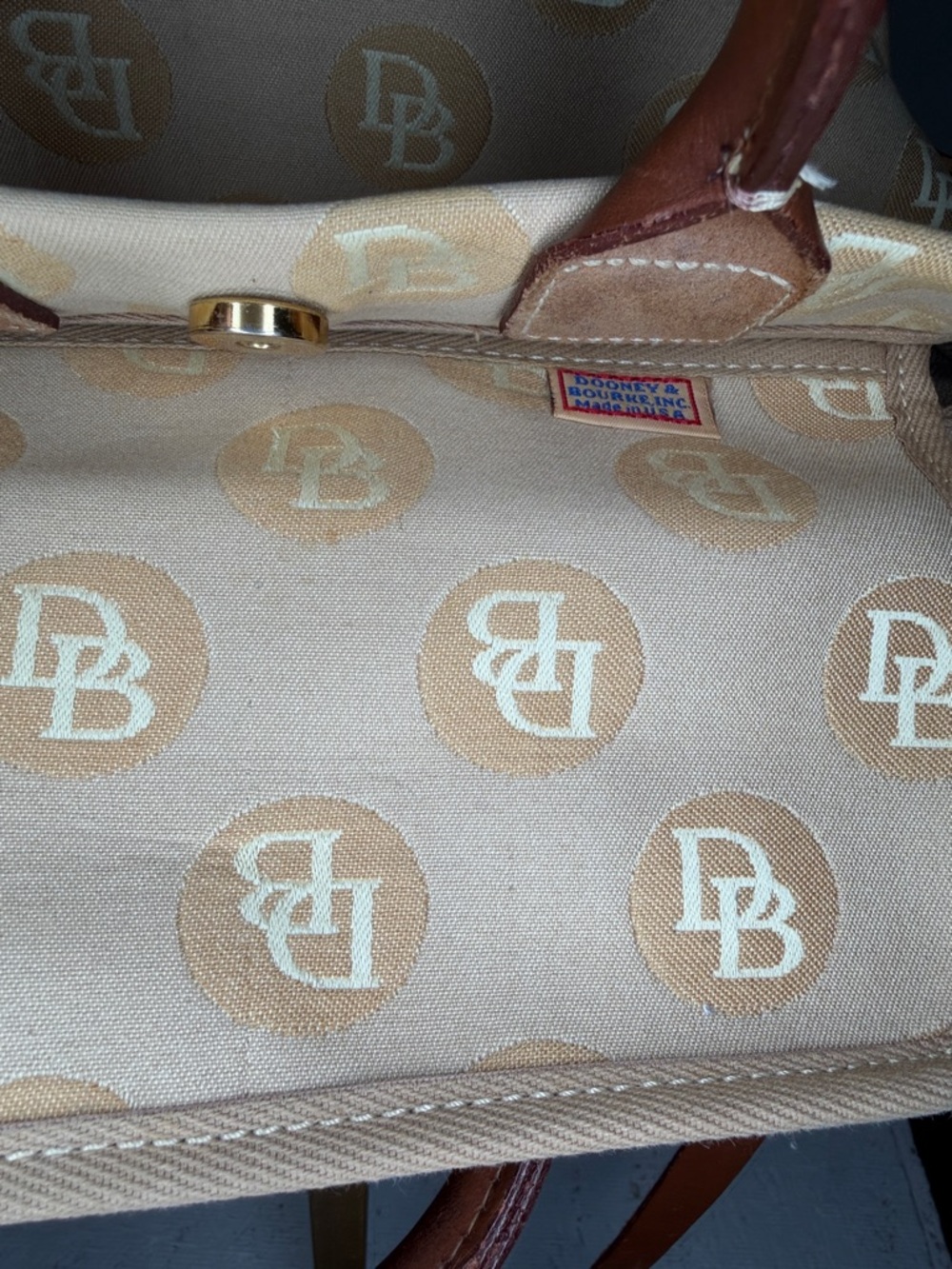 Dooney & Burke small tulip canvas tote very good use cond! - Picture 10 of 12